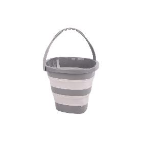 CUBO PLEGABLE COLOR GRIS/BLANCO 11 L