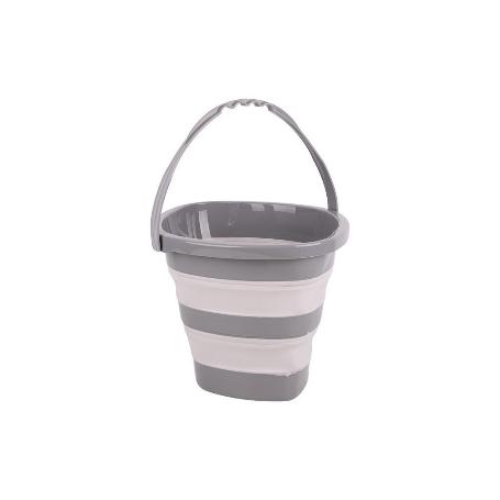 CUBO PLEGABLE COLOR GRIS/BLANCO 11 L