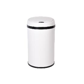 CUBO DE BASURA BLANCO CON SENSOR Y CUBO INTERIOR 30 L 52 X 30,5 CM