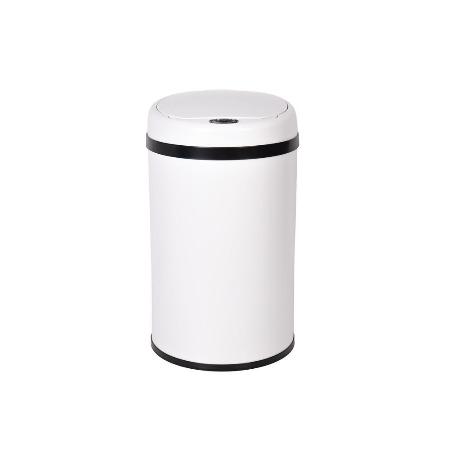 CUBO DE BASURA BLANCO CON SENSOR Y CUBO INTERIOR 30 L 52 X 30,5 CM