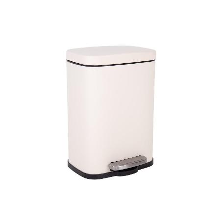 CUBO DE BASURA BEIGE CON PEDAL Y CUBO INTERIOR 5 L 21 X 18,5 X 30 CM