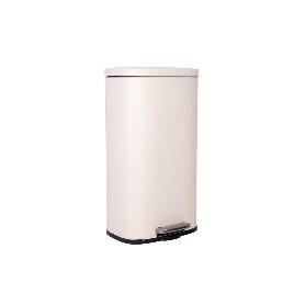 CUBO DE BASURA BEIGE CON PEDAL Y CUBO INTERIOR 30 L 34,2 X 29,3 X 63,5 CM