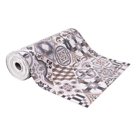 ROLLO DE ALFOMBRA VINILICA DISEÑO ARABESCO 84% VINILO 16% POLIESTER 52 X 20 M