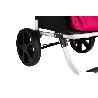 CARRO DE LA COMPRA NEGRO Y GRANATE PLEGABLE DE ALUMINIO CON 2 RUEDAS GRANDES 43 L
