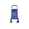 CARRO DE LA COMPRA AZUL MARINO ABATIBLE DE ALUMINIO CON 6 RUEDAS GIRATORIAS 53 L