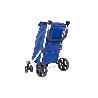 CARRO DE LA COMPRA AZUL MARINO ABATIBLE DE ALUMINIO CON 6 RUEDAS GIRATORIAS 53 L