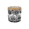 VELA AROMÁTICA DE CITRONELA MACETA DECORADA  170 G   CAJA 6 UNID.