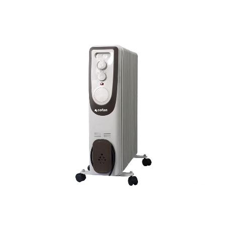 RADIADOR DE ACEITE CON TERMOSTATO REGULABLE 11 ELEMENTOS 2500 W