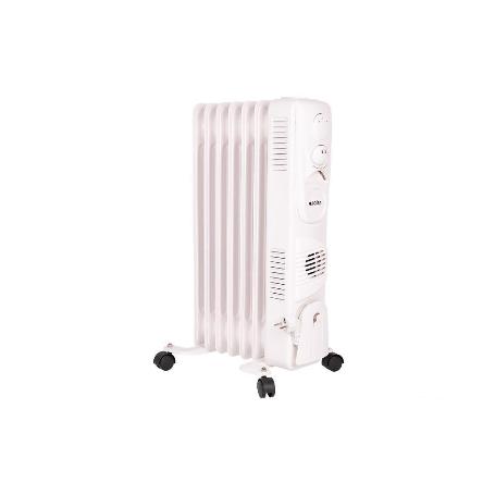 RADIADOR DE ACEITE CON TERMOSTATO REGULABLE Y VENTILADOR 7 ELEMENTOS 1500 W