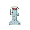 BOTELLA DE VIDRIO TRANSPARENTE AZUL CLARO CON CIERRE DE ESTRIBO 1 L   CAJA 6 UNID.