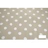 ROLLO DE MANTEL ANTIMANCHAS DE LUNARES BEIGE 1,40 X 20 M