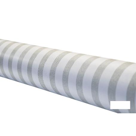 ROLLO DE MANTEL ANTIMANCHAS DE RAYAS BEIGE Y BLANCO 1,40 X 20 M