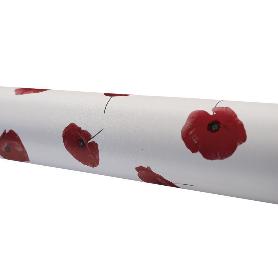 ROLLO DE HULE DISEÑO AMAPOLAS 1,40 X 20 M