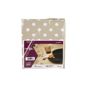 MANTEL ANTIMANCHA LUNARES BEIGE 1,40 X 3,00
