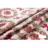 ROLLO DE MANTEL RESINADO ANTIMANCHAS LAZOS Y PIÑAS 75% ALGODÓN 25% POLIÉSTER 1,40 X 15 M
