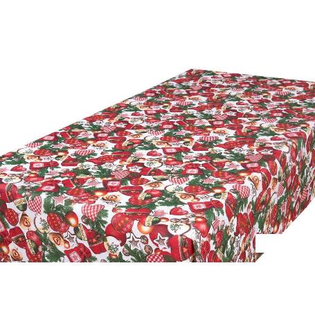 ROLLO DE MANTEL RESINADO ANTIMANCHAS ENCANTO NAVIDEÑO 75% ALGODÓN 25% POLIÉSTER 1,40 X 15 M