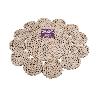 BAJOPLATO FORMA CIRCULOS  FIBRA NATURAL MEDIDA 35 CM   CAJA 6 UNID.