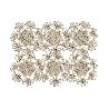 BAJOPLATO FORMA FLOR  FIBRA NATURAL MEDIDA 35 CM   CAJA 6 UNID.