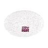 BAJOPLATO REDONDO FLECOS DE COLOR BLANCO MEDIDA 38 CM   CAJA 6 UNID.