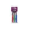 PACK DE 3 CUCHILLOS PUNTILLA COLOR ROJO VERDE AZUL