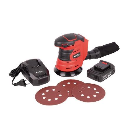 LIJADORA ORBITAL A BATERÍA LI-ION 20 V 125 MM 10000 RPM