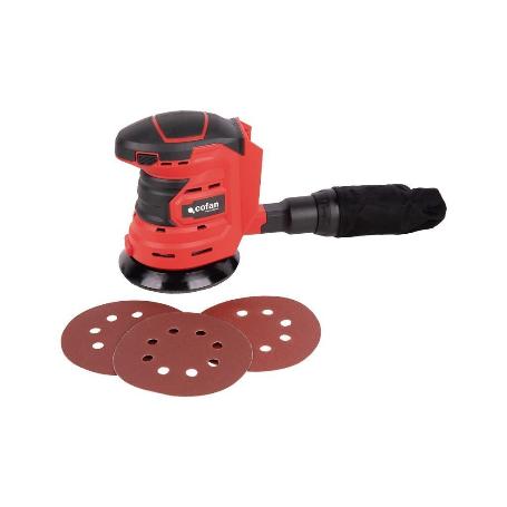 LIJADORA ORBITAL A BATERÍA LI-ION 20 V 125 MM 10000 RPM SIN CARGADOR NI BATERÍA