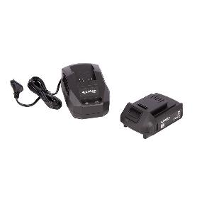 PACK CARGADOR 20 V 2.4 A Y BATERÍA LI-ION 20 V 2.0AH