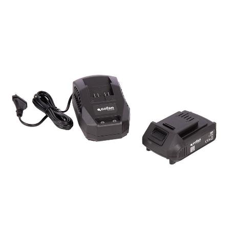 PACK CARGADOR 20 V 2.4 A Y BATERÍA LI-ION 20 V 2.0AH