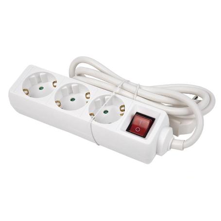 BASE MÚLTIPLE 3T. 1,4M CABLE C/INT. (16A-250V)