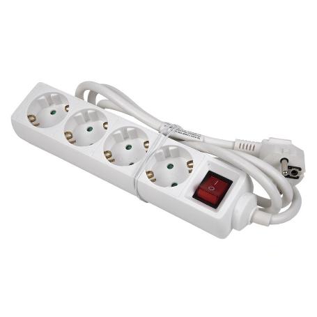BASE MÚLTIPLE 4T. 1,4M CABLE C/INT. (16A-250V)