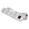 BASE MÚLTIPLE 4T. 1,4M CABLE C/INT. (16A-250V)