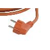 PROLONGADOR BIPOLAR CON T/T LATERAL 16A250V CABLE 10M NARANJA