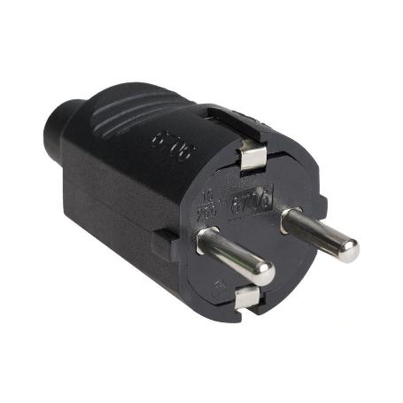 CLAVIJA BIPOLAR GOMA NEGRO (16A-250V)