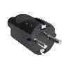 CLAVIJA BIPOLAR GOMA NEGRO (16A-250V)