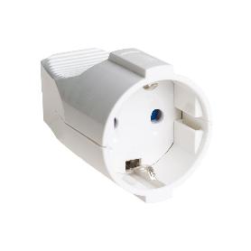 BASE ENCHUFE AEREA BLANCA (16A-250V)