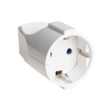 BASE ENCHUFE AEREA BLANCA (16A-250V)