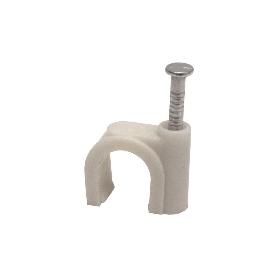 GRAPA PLASTICA CABLE REDONDO 14MM   CAJA 200 UNID.