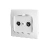 TOMA TV/RADIO EMPOTRAR BLANCO MODELO PACIFIC