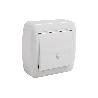 PULSADOR CAMPANA SUPERFICIE MODELO ATLANTIS 10A BLANCO