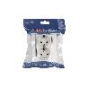 BASE DOBLE BIPOLAR MODELO PACIFIC 16A250V CON OBTURADOR Y EMBORNAMIENTO POR TORNILLO
