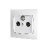 TOMA FINAL TV-SATÉLITE-RADIO MODELO PACIFIC 83X81 BLANCO
