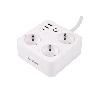 REGLETA INTELIGENTE CON 3 TOMAS Y 2 PUERTOS USB Y TIPO C
