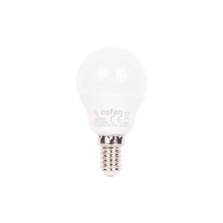 BOMBILLA LED ESFÉRICA E14 6.5 W 806 LM 6500 K