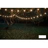 GUIRNALDA DE BOMBILLAS LED 10 UDS. CON PANEL SOLAR A19 3,7 V 1,2 AH IP44 2700 K 4,5 + 3 M