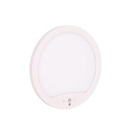 DOWNLIGHT DE SUPERFICIE BLANCO CON SENSOR DE PRESENCIA Y CREPUSCULAR 18 W Ø230 MM