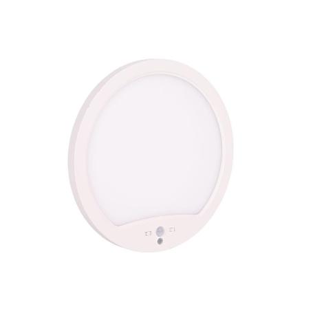 DOWNLIGHT DE SUPERFICIE BLANCO CON SENSOR DE PRESENCIA Y CREPUSCULAR 18 W Ø230 MM