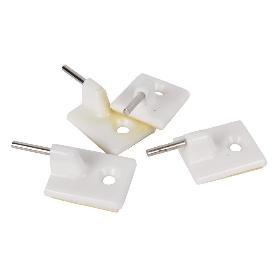 BL 4 UDS SOPORTE DE CORTINAS BLANCO   CAJA 12 UNID.