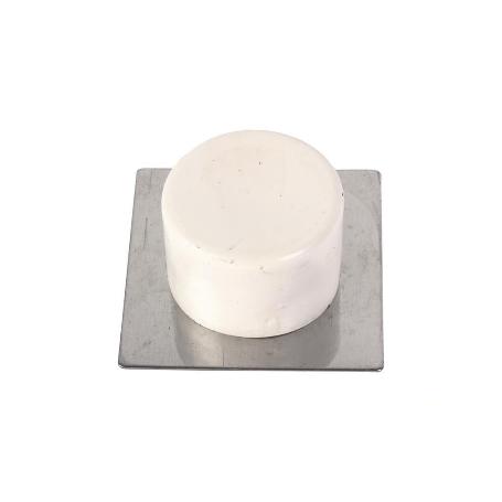2 UDS TOPE ADHESIVO BASE INOX BLANCO 40 X 40   CAJA 12 UNID.