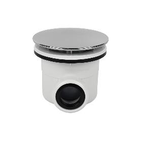 VÁLVULA SIFÓNICA PLATO DE DUCHA Ø60 MM CON SALIDA Ø32-40 MM Y EMBELLECEDOR CROMADO