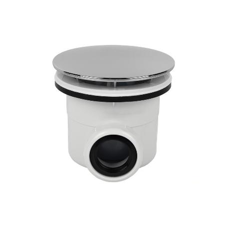 VÁLVULA SIFÓNICA PLATO DE DUCHA Ø60 MM CON SALIDA Ø32-40 MM Y EMBELLECEDOR CROMADO